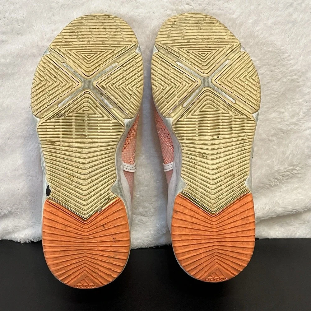Adidas Crazytrain Tennis Shoes Size 6 CF Orange White BB1515 Sneakers Trainers